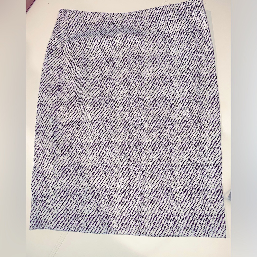 Karl Lagerfeld Black and White Pencil Skirt Knee-Length